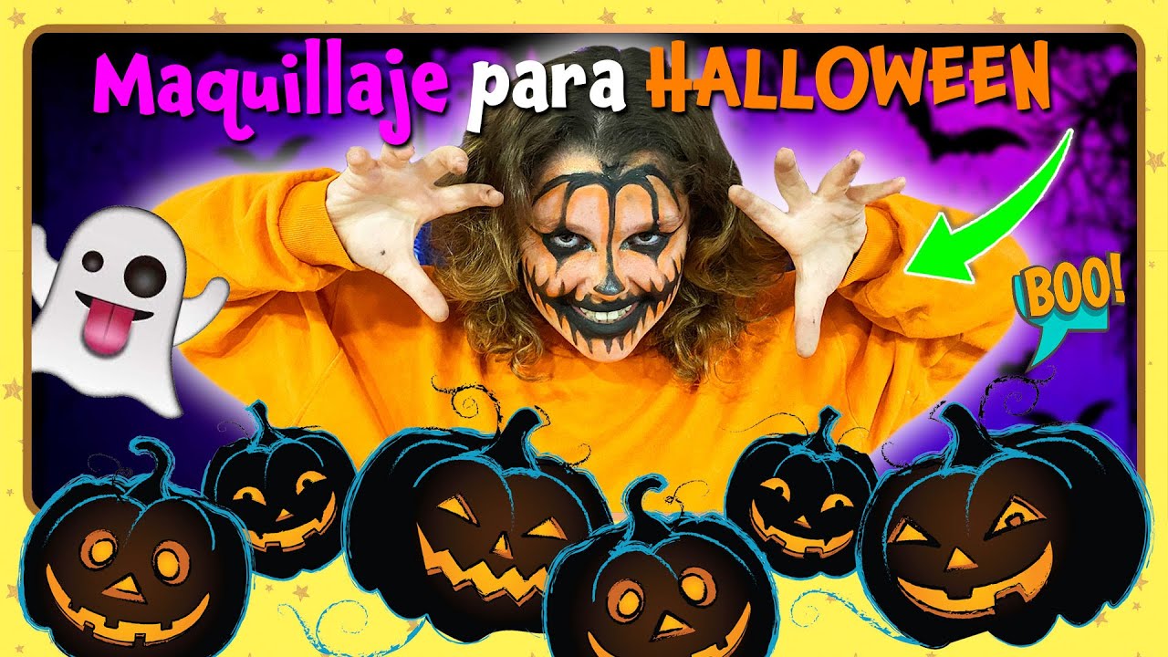 MAQUILLAJE para HALLOWEEN de CALABAZA 😈 DISFRAZ de HALLOWEEN TERRORÍFICO by LADY PECAS 🎃