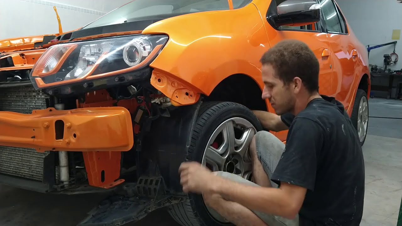 montando para-barro do Logan Fanta