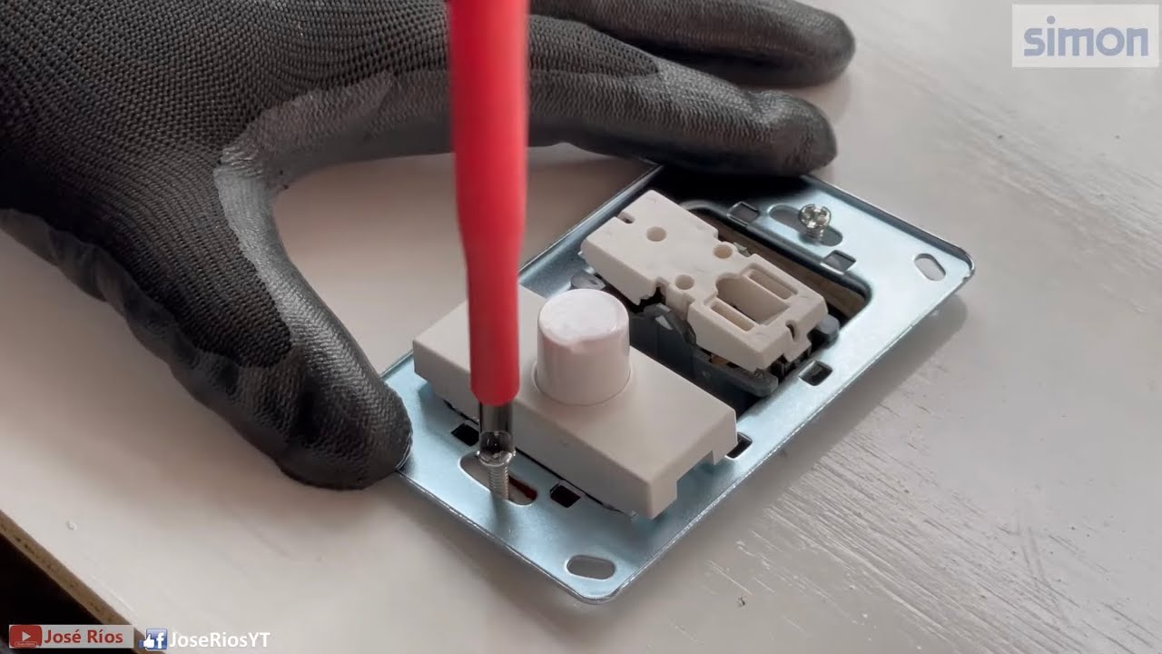 Como conectar un interruptor sencillo y un dimmer en la misma caja. SIMON 82 PRISMA ECLIPSE BLANCO