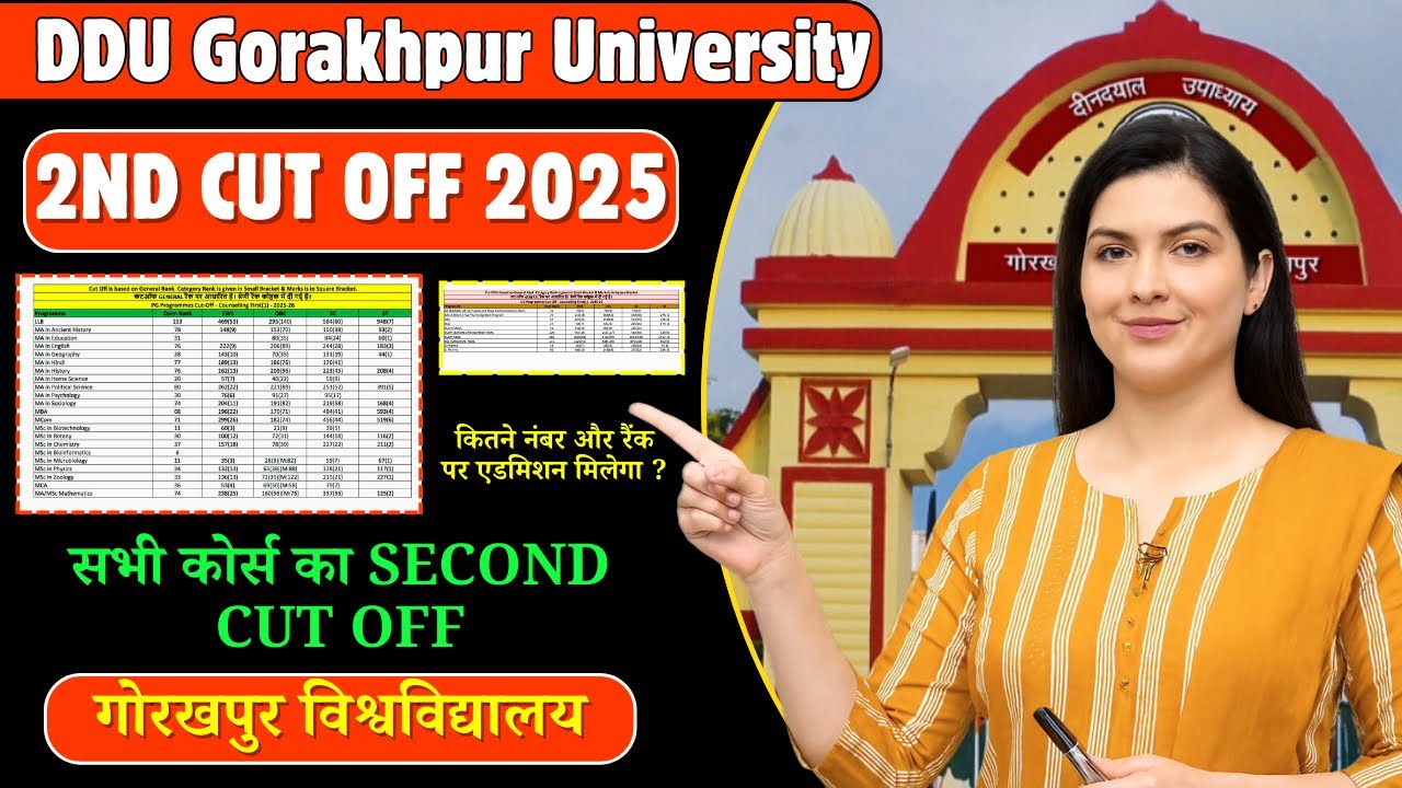 DDU Gorakhpur University Second Cut off 2025 | Second cut off is so low 😱 | 1200 rank admission c...
