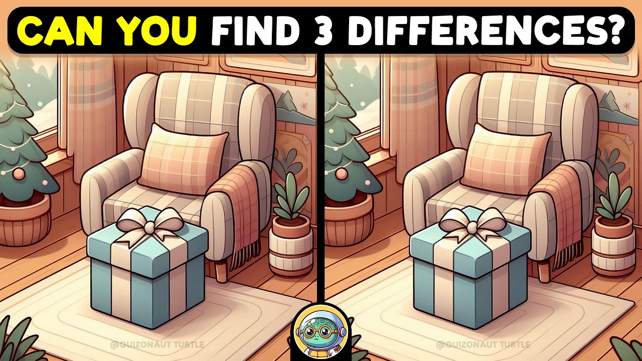 🐢🧩 Spot 3 Differences | Test Your Sharp Eyes 🧩🐢 | Quizonaut Turtle