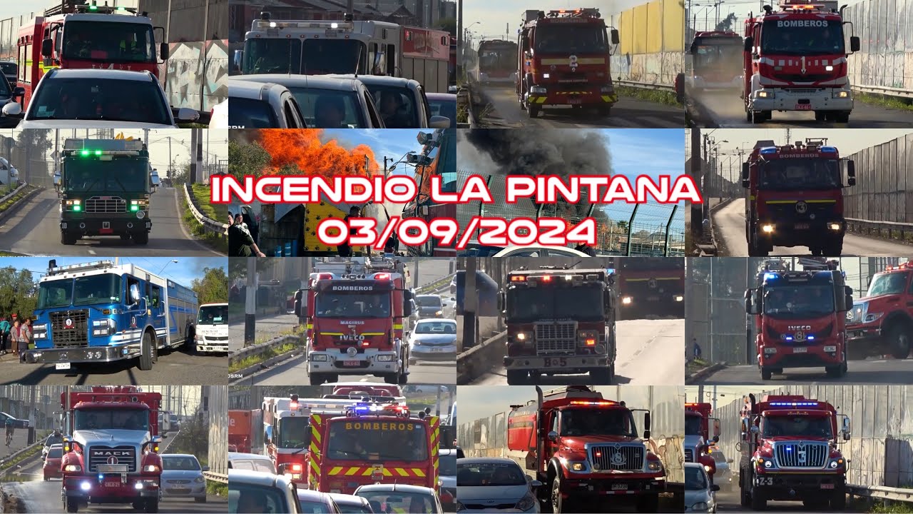 BOMBEROS RUMBO A INCENDIO EN LA PINTANA 03/04/2024
