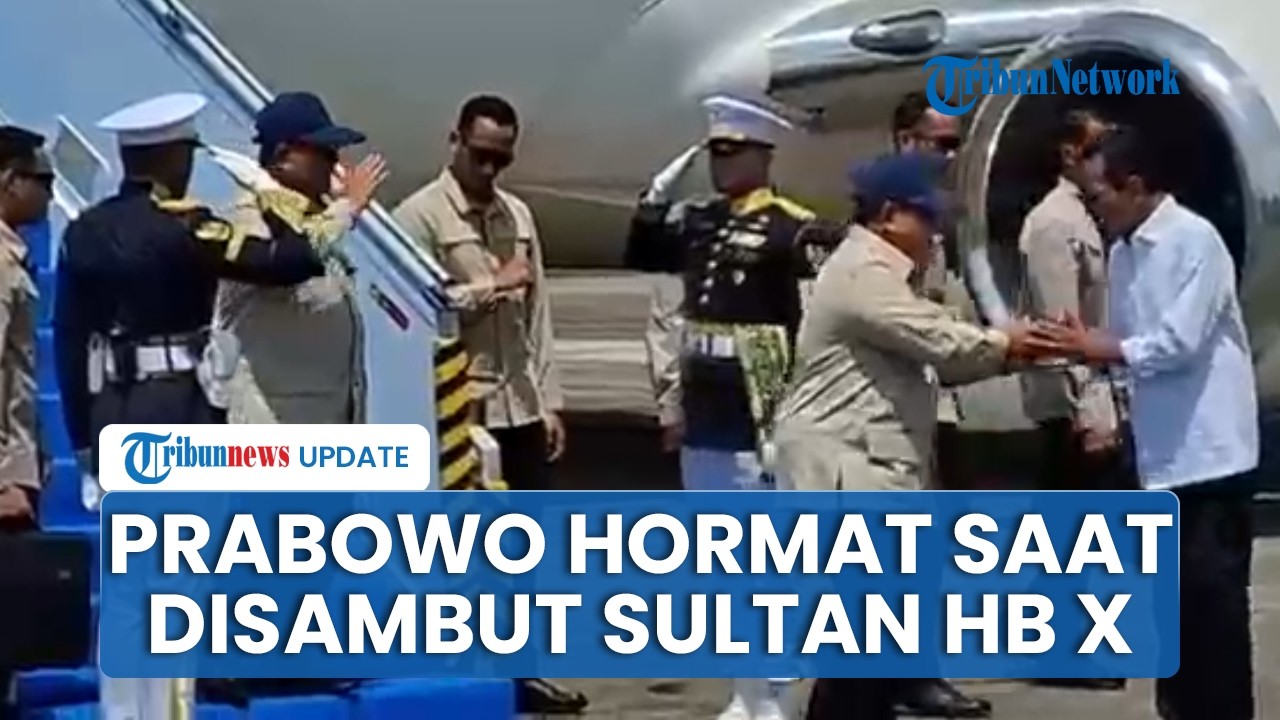 Adab Prabowo Hormat Disambut Sultan HB X sebelum Bertolak ke Magelang Resmikan Pabrik Mobil Listrik