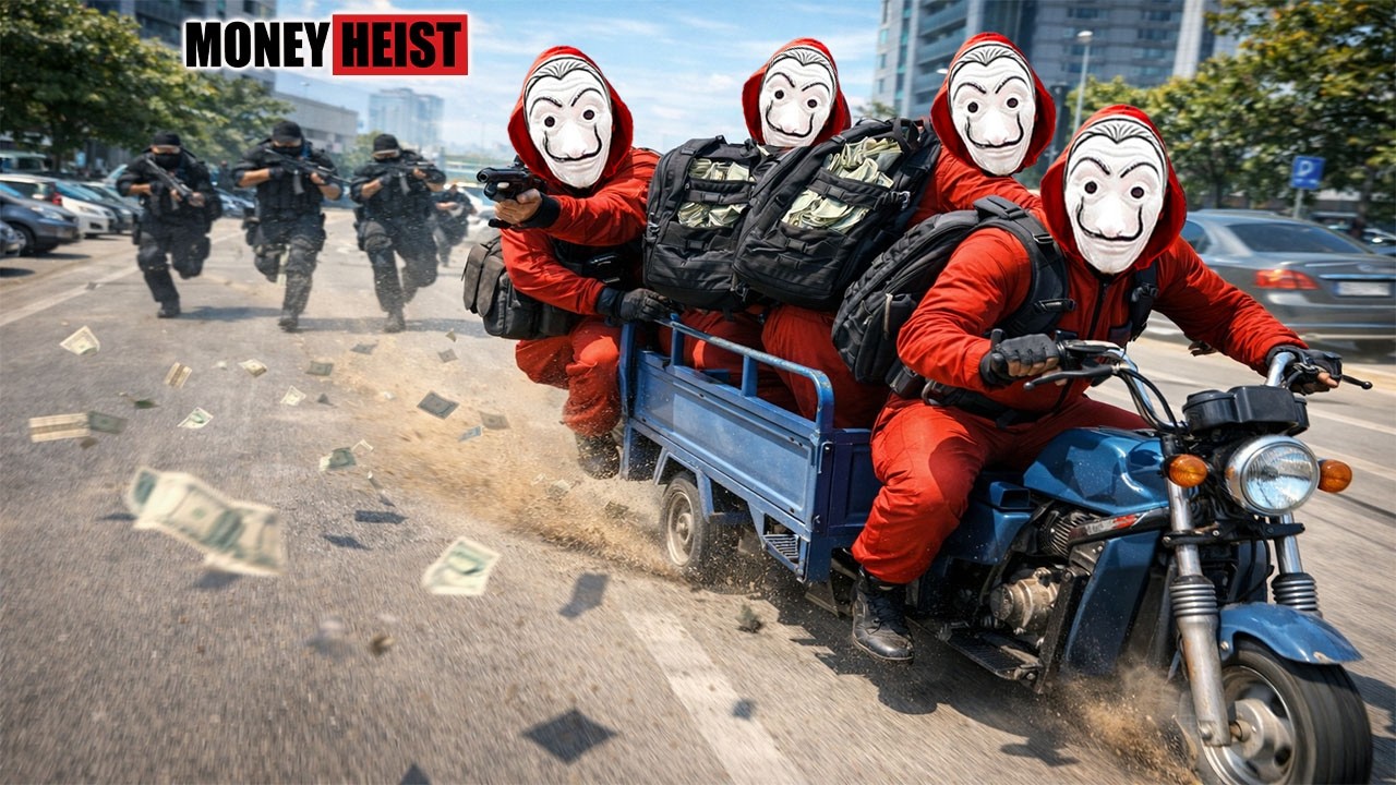PARKOUR VS MONEY HEIST:Bad guy breaks into the police base for money and to settle scores | Epic POV