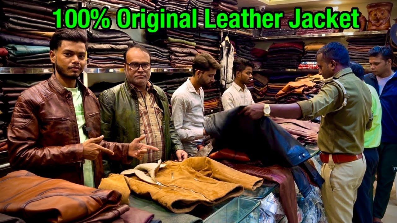 leather jacket wholesale market in kanpur लेदर जैकेट 100% Original 