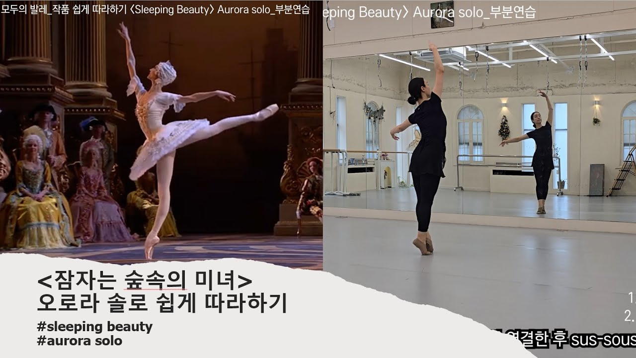 잠자는 숲속의 미녀, 오로라 솔로 쉽게 따라하기 (Sleeping Beauty, Aurora solo)