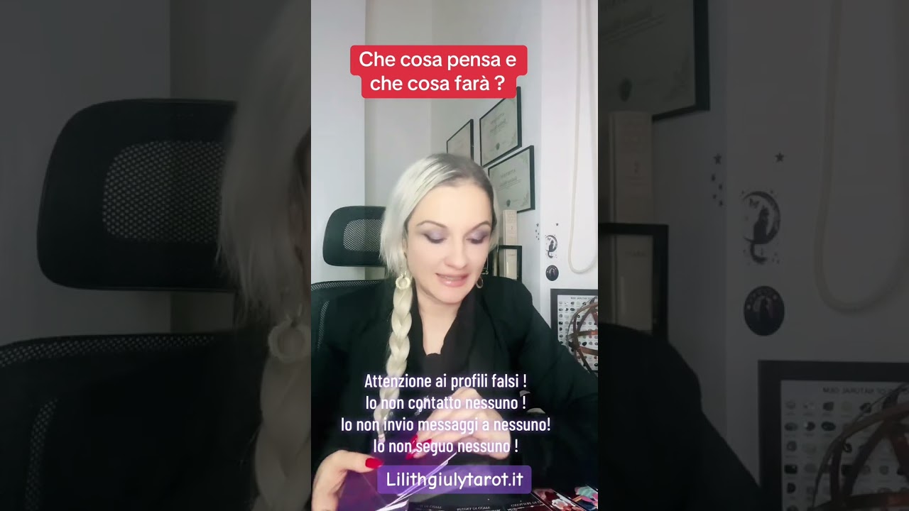 Che cosa pensa e che cosa farà ?💙
