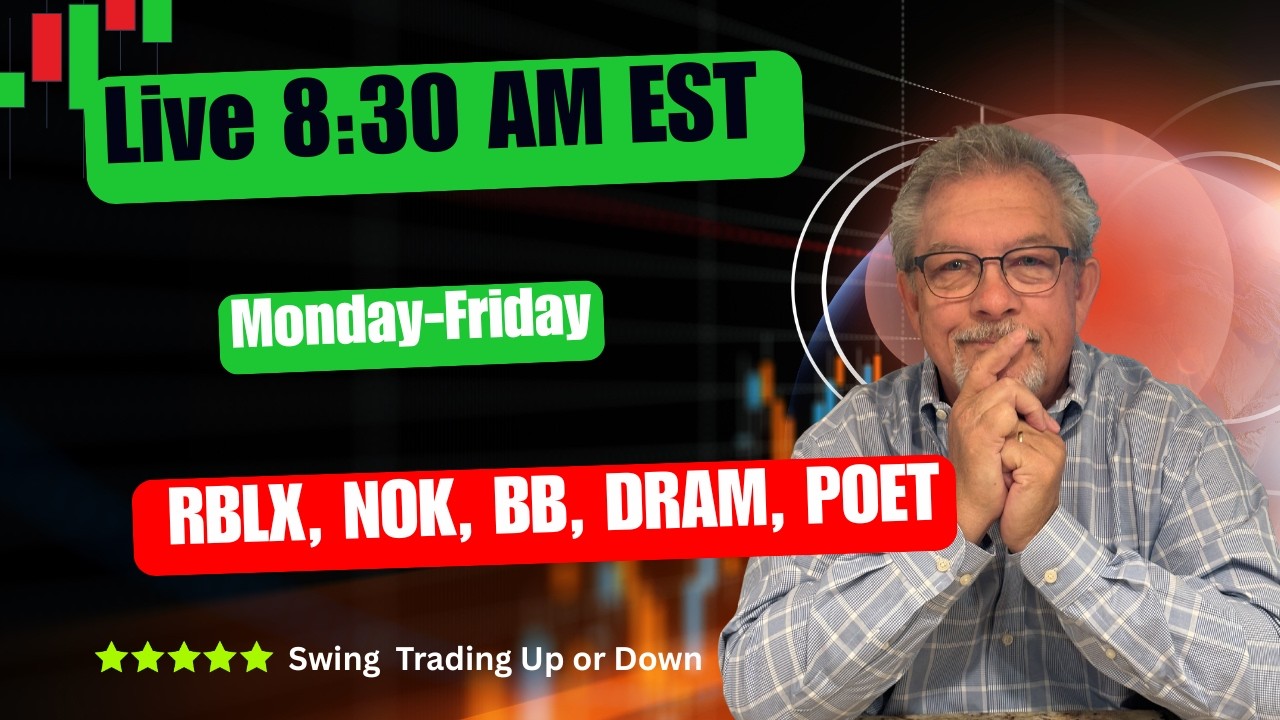 Charts & Targets Live: RKLB, NOK, BB, DRAM, POET Setups, Entries and Targets