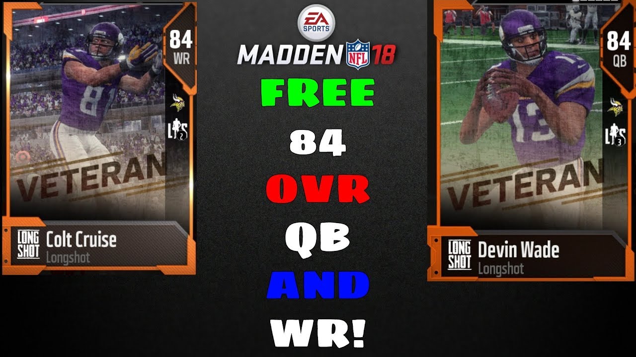 HOW TO GET A FREE 84 OVR QB & WR IN MUT 18