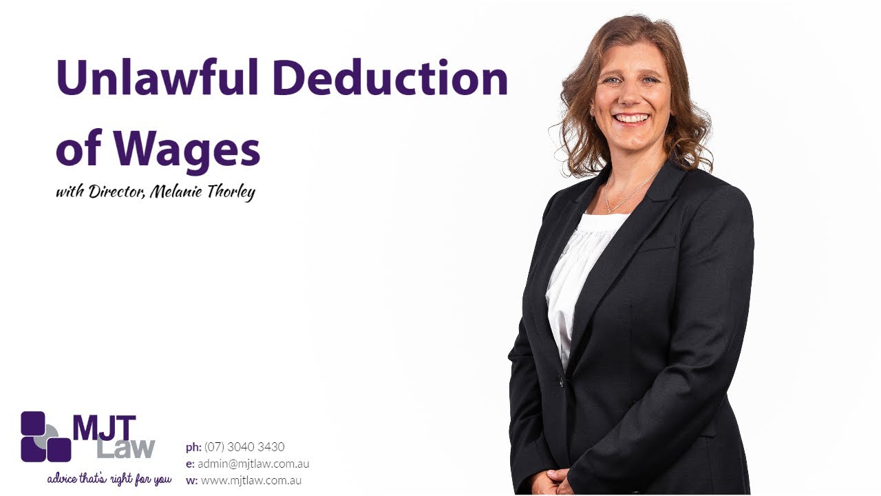 Unlawful deduction of wages