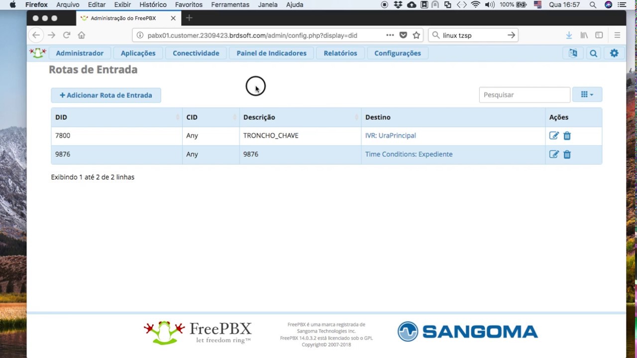 Filas e grupos de toque no FreePBX