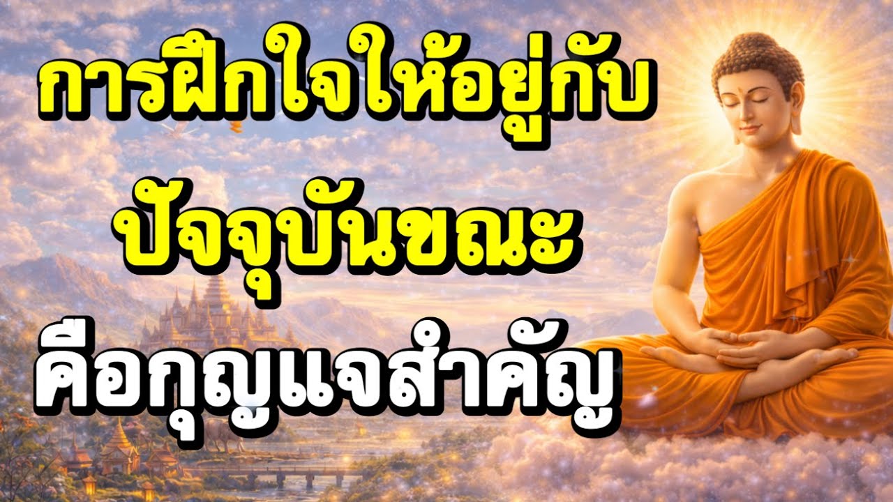 “การฝึกใจให้อยู่กับปัจจุบันขณะ คือกุญแจสำคัญของความสงบและปัญญา” | ฟังธรรมก่อนนอน | Ep.33