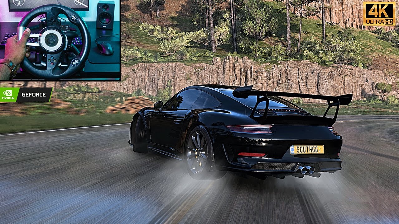 888HP  Porsche 911 GT2 RS 2018 RWD - Forza Horizon  5 | Steering Wheel Gameplay | 4K60FPS
