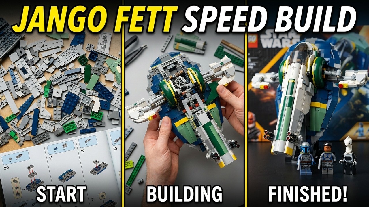 Jango Fett's Starship Speed Build including minifigures Young Boba Fett, Jango Fett & Lama Su