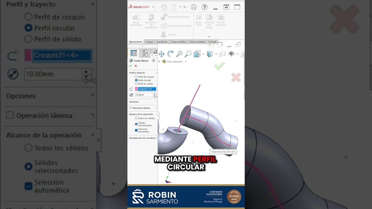 El Poder del Barrido en SolidWorks