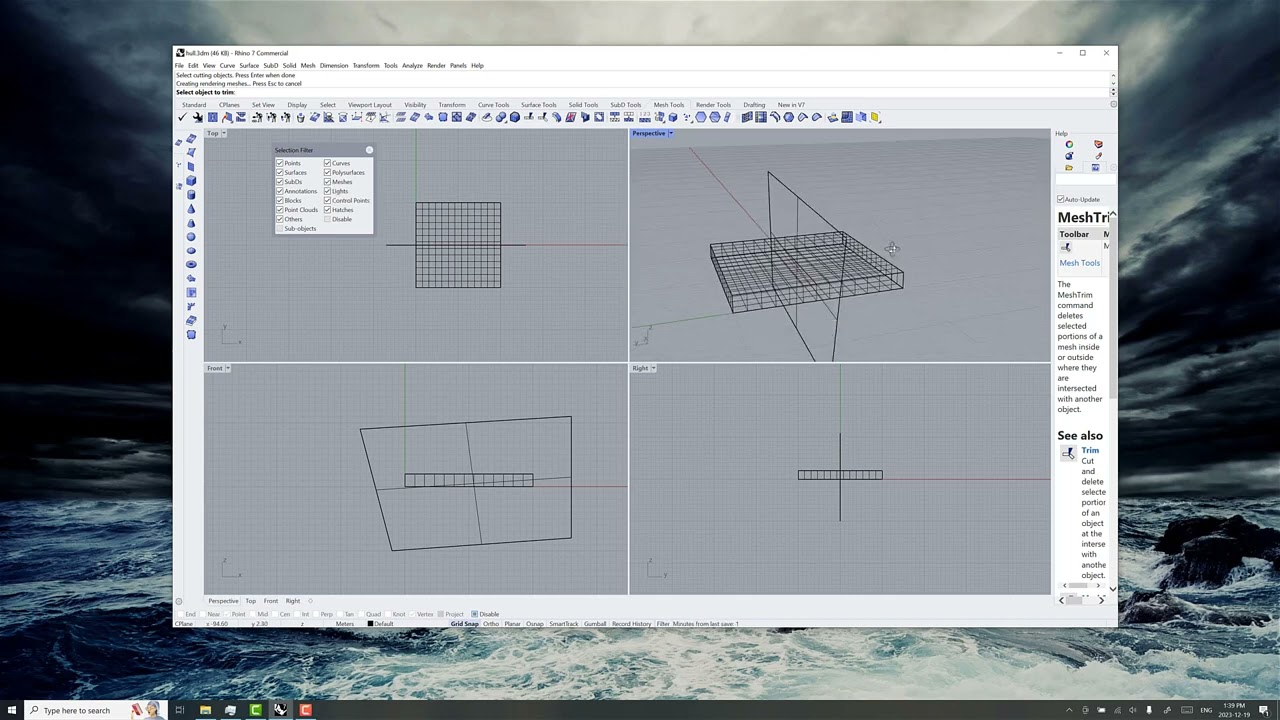 How to quickly create a simple box barge in Rhino3D for ProteusDS hydrodynamics analysis