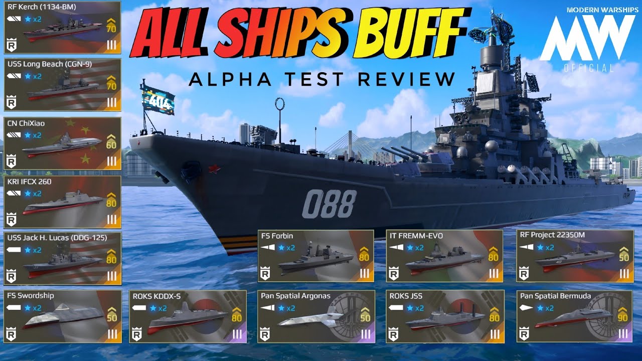 After Rebalance Update 🔥 All Ships Buff Update Review 💯 Alpha Test - Modern Warships 