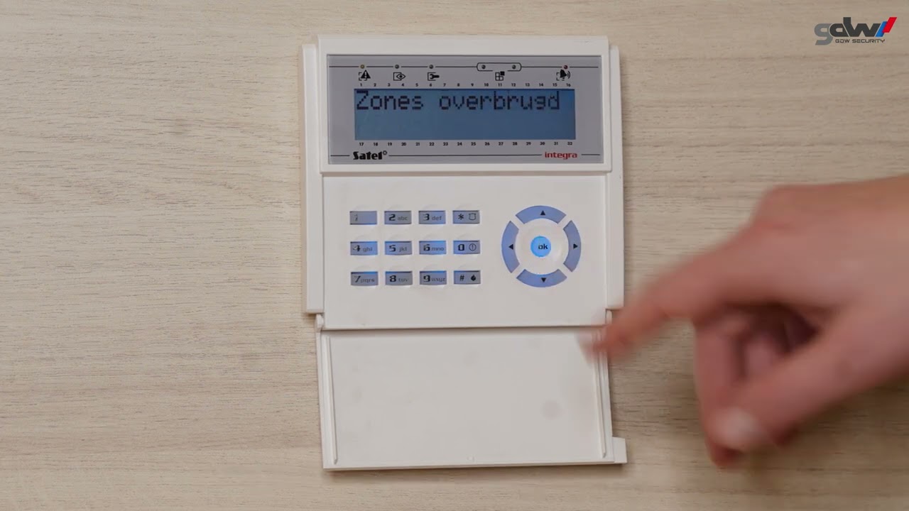HOW-TO | Zone overbruggen/uit overbrugging halen via het KLCD-klavier van Satel Integra ⚪️🔵🔴 (NL)