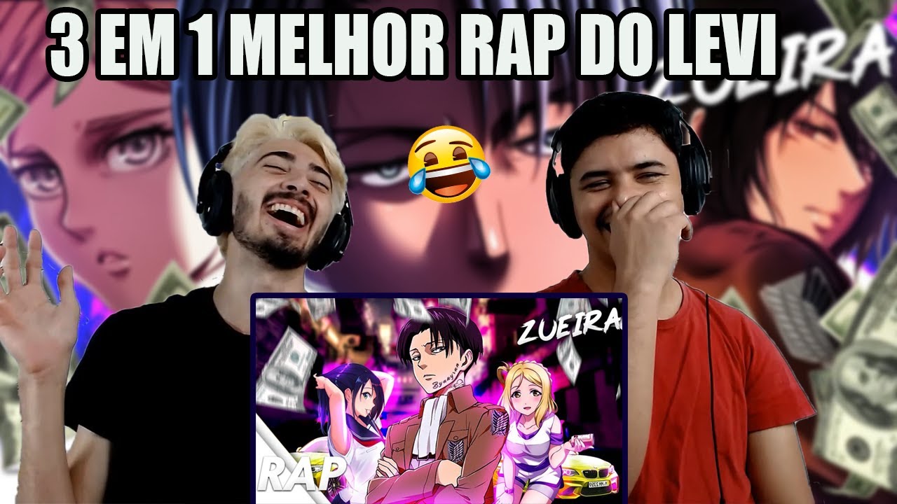 REACT 3  em 1 O MELHOR RAP DO LEVI 1, 2 e 3 | RapZueira - Byakuran