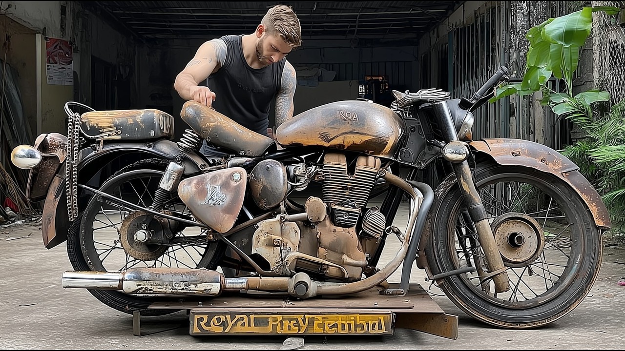 Old Bullet Full Restoration | Royal Enfield Bullet modification 🔴