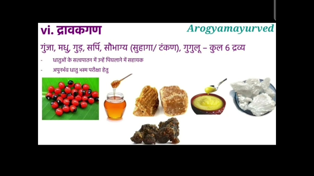 Dravya varga  Rasashastra