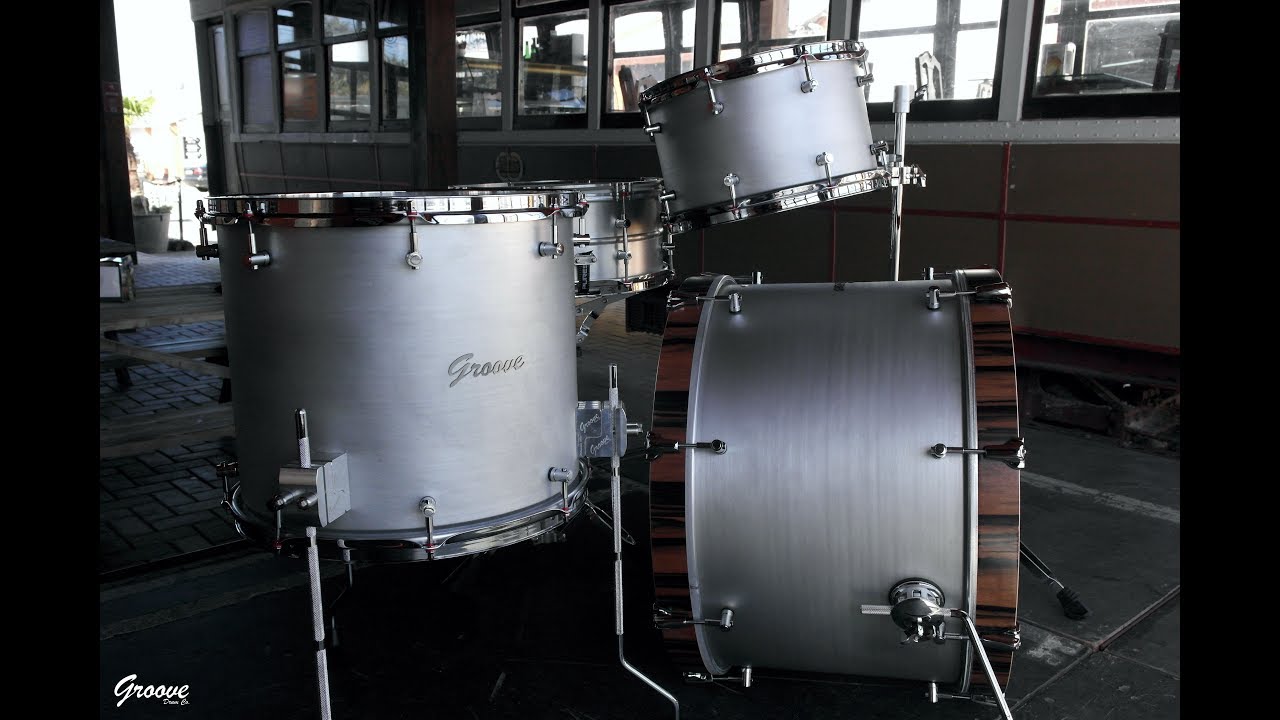 Groove Drum Co. ALUMINIUM Drums! 22,13,16