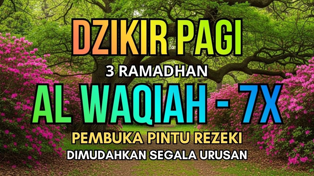 JANGAN LEWATKAN! | Dzikir Pagi Al Waqiah 7x Pembuka Rezeki & Dimudahkan Segala Urusan