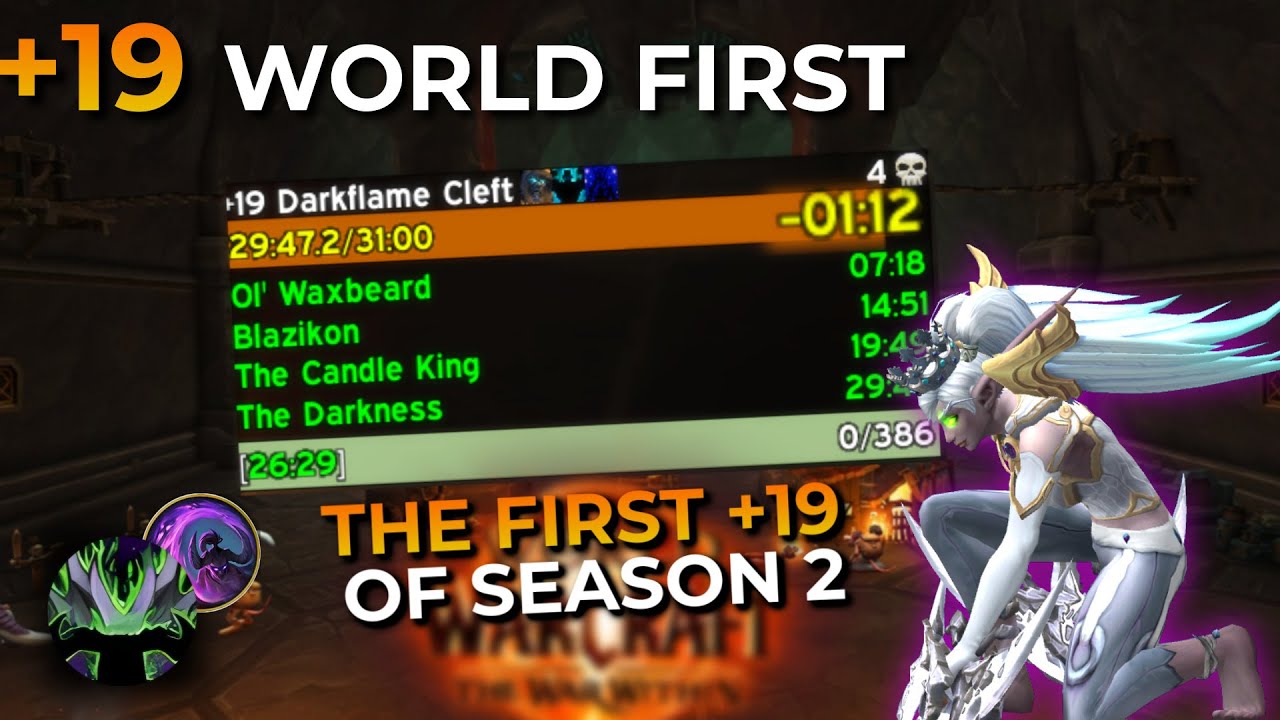 WORLD FIRST +19 KEY -  Darkflame Cleft | VDH PoV | 11.1 The War Within Season 2