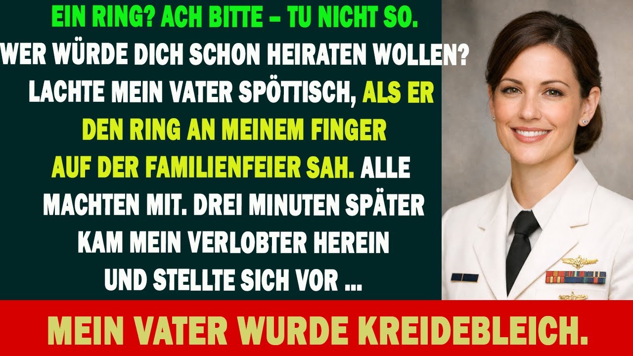 „Wer heiratet dich je?“, spottet Dad über meinen Ring – dann kommt mein Verlobter rein.