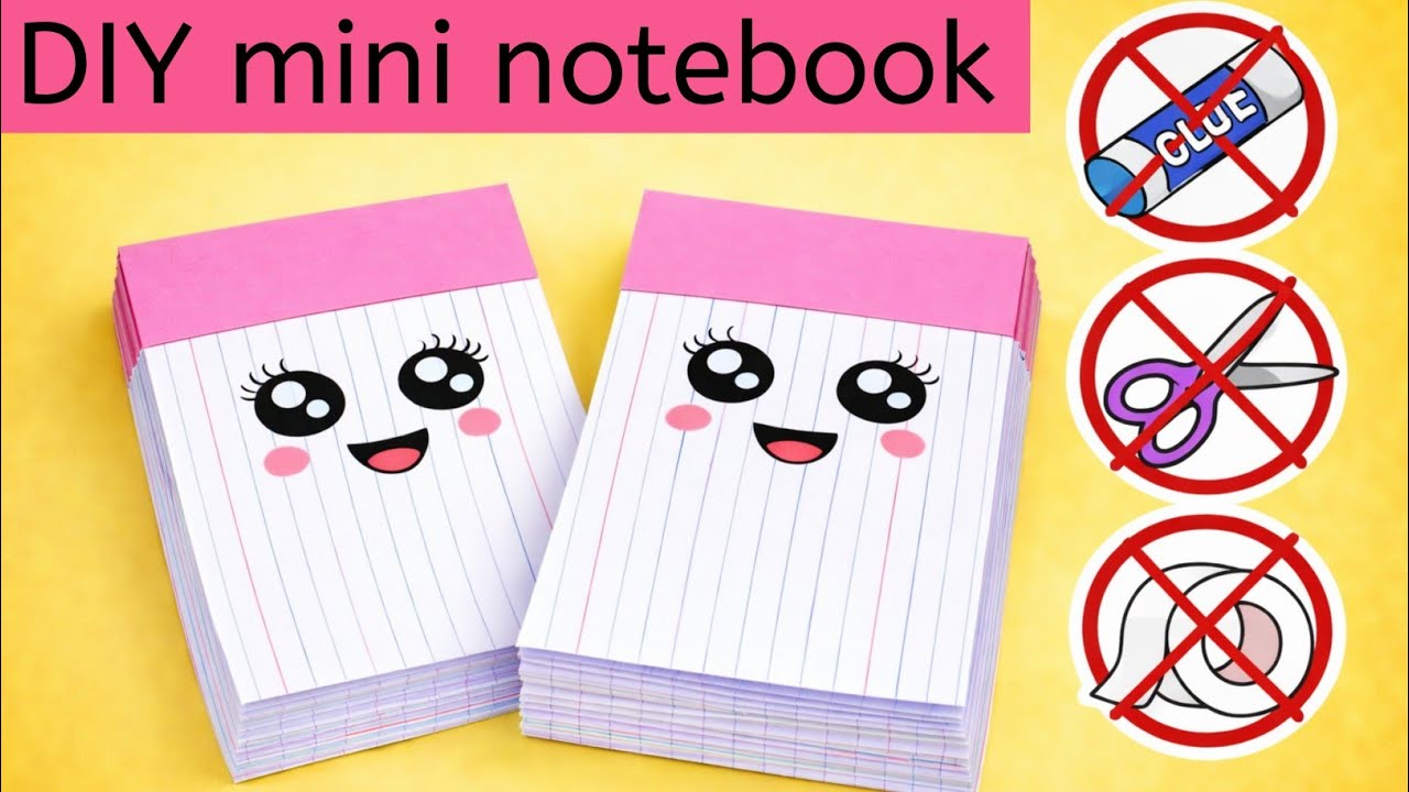 DIY mini notepad|DIY mini notebook|How to make mini notebook with paper|No glue mini notebook