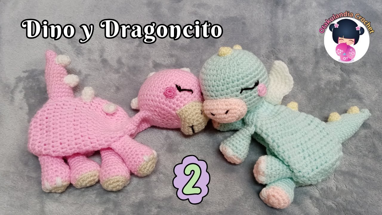¡¡ Durmiendo con un Dinosaurio y un Dragón !! 💖 Tutorial para tu Bebé en Crochet - Parte Final