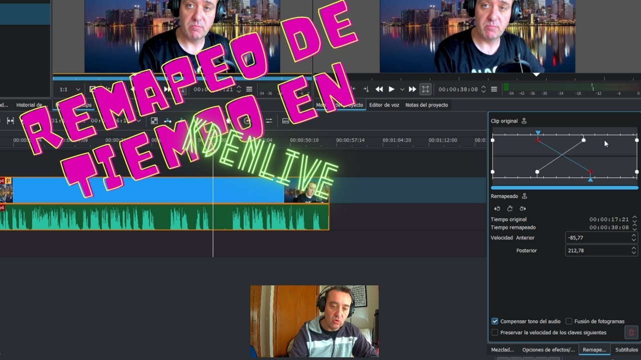 Remapeo de tiempo en Kdenlive