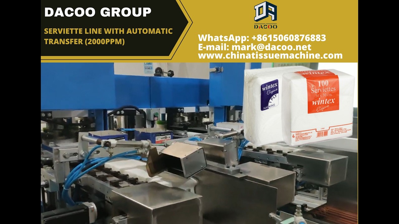 DaCoo Fully Auto Paper Napkin Serviette Production Line