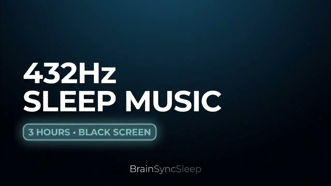 BLACK SCREEN • 3+ HOURS • 432Hz Sleep Music (No Rain)