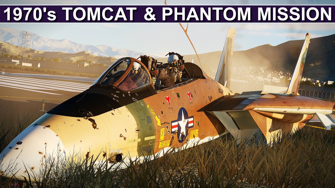 Great Fun 1970's Tomcat & Phantom Base Attack Mission | DCS