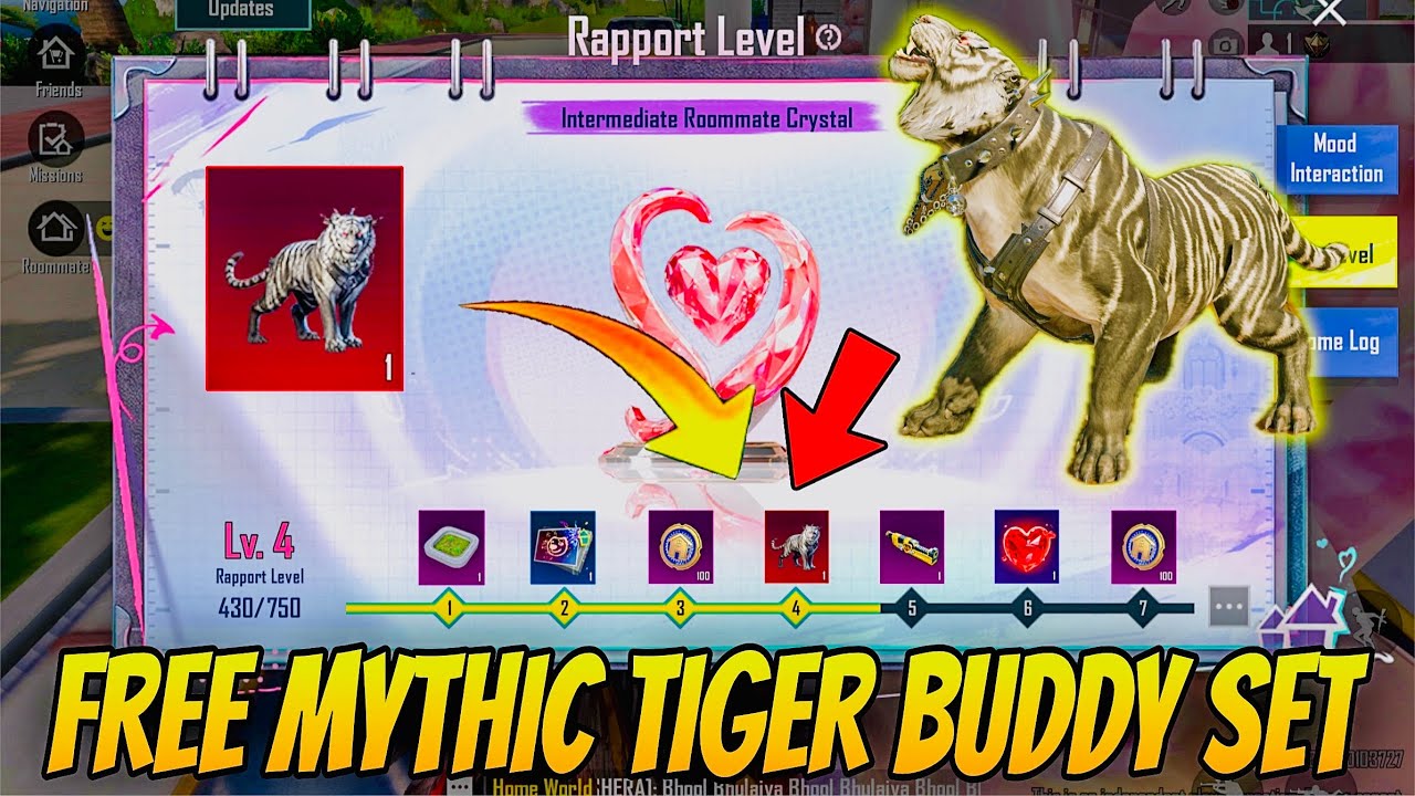 😍FREE MYTHIC TIGER BUDDY SET IN BGMI & PUBG - HOW TO INCREASE HOME LEVEL - HOW TO PLAY HOME BATTLE