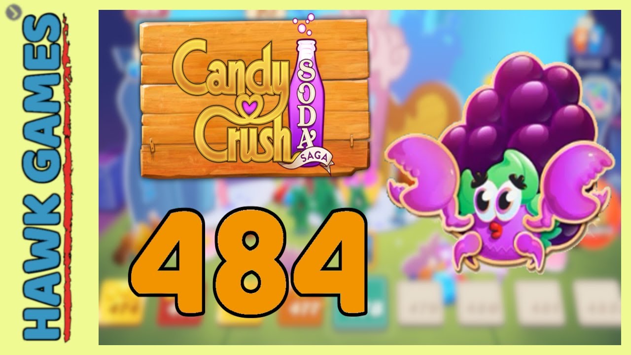 Candy Crush Soda Saga Level 484 Hard (Jam mode) - 3 Stars Walkthrough, No Boosters