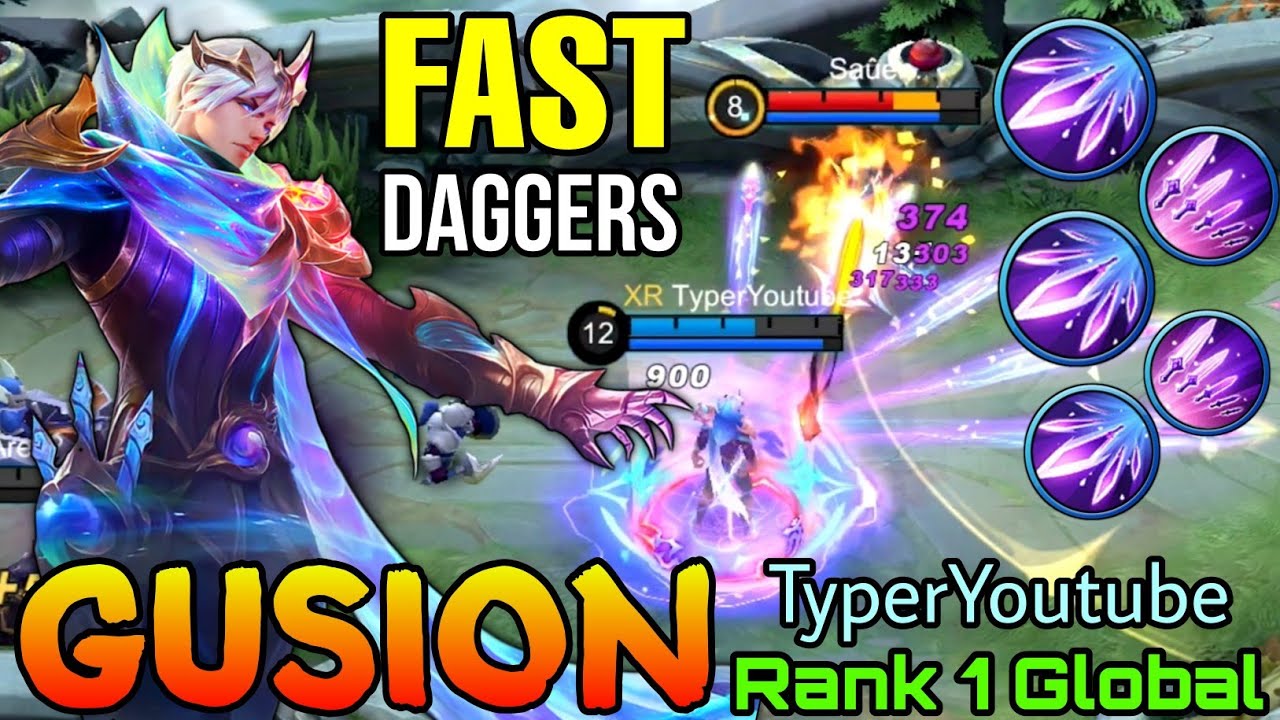 Fast Daggers Gusion 8,700+ Matches - Top 1 Global Gusion by TyperYoutube - Mobile Legends