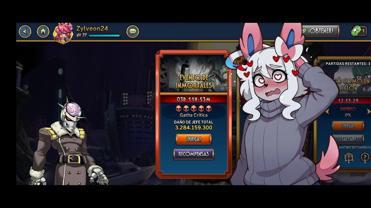skullgirls mobile eventos de los inmortales reflexiones con zylveon parte 1