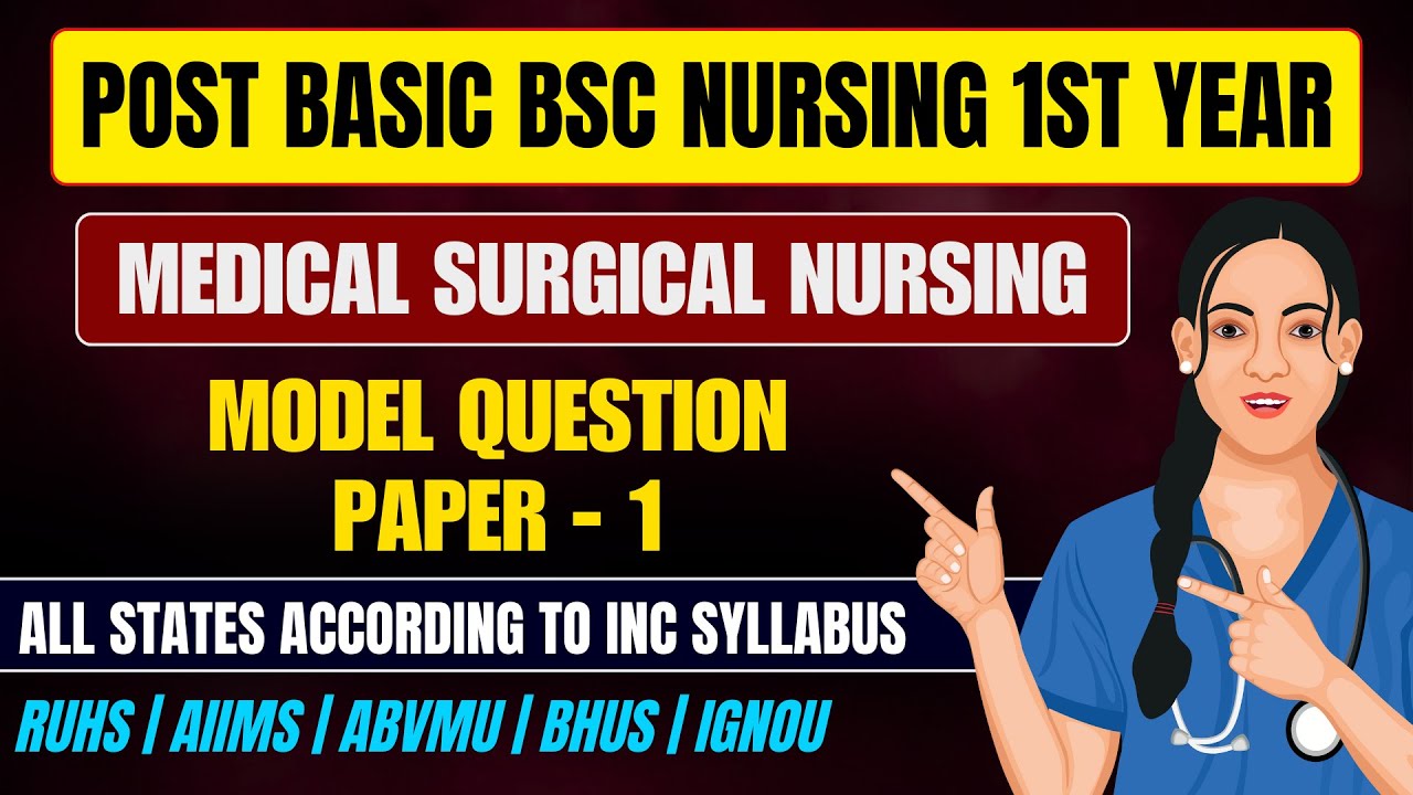 Post Basic B.Sc Nursing Medical Surgical Nursing Question Paper 2025 // PB Bsc Nursing 1st Year