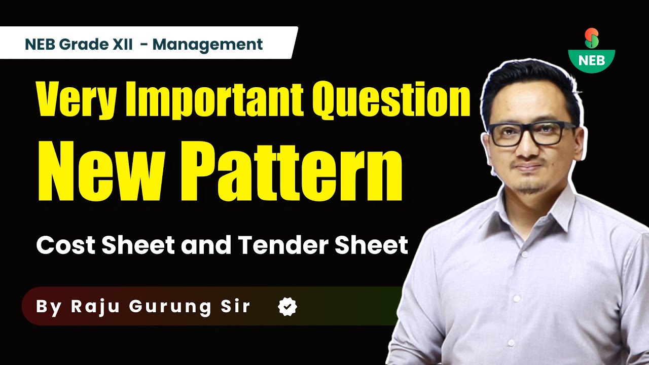 Cost Sheet and Tender Sheet || Meaning | Very Important Question || Full Concept || Raju Sir