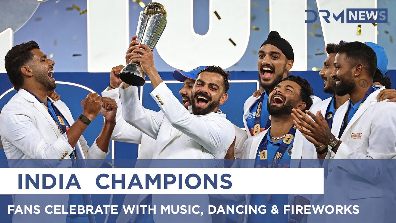 India Wins Champions Trophy: Fans Party in the Streets After Thrilling Victory | DRM News | AD1I