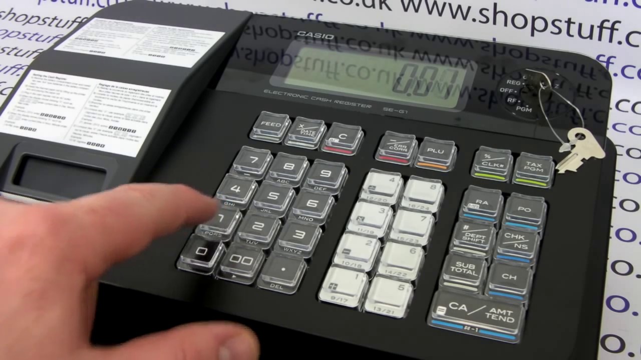 Casio SEG1/S700/PCR-T273/SM-T273 Cash Register Instructions: How To Make The Till Print Receipts