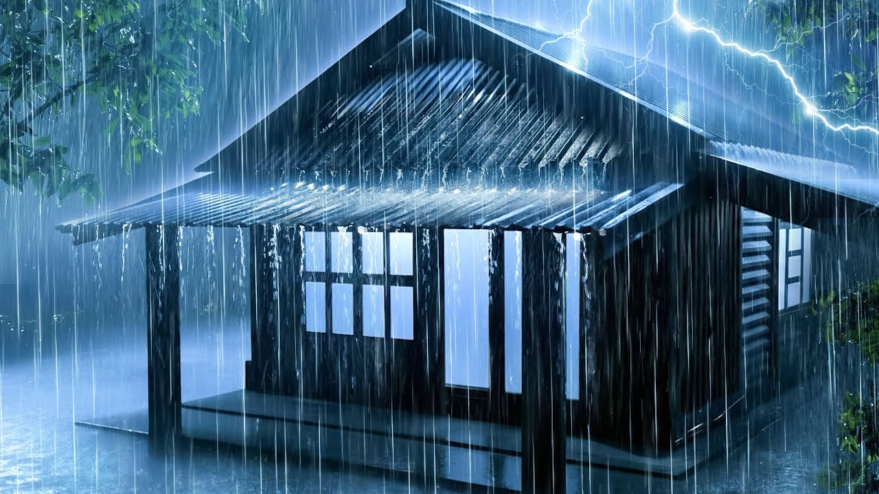 Drift Into Deep Sleep Instantly in 3 Minutes | Powerful Heavy Rain & Real Thunder to Reduce Stress