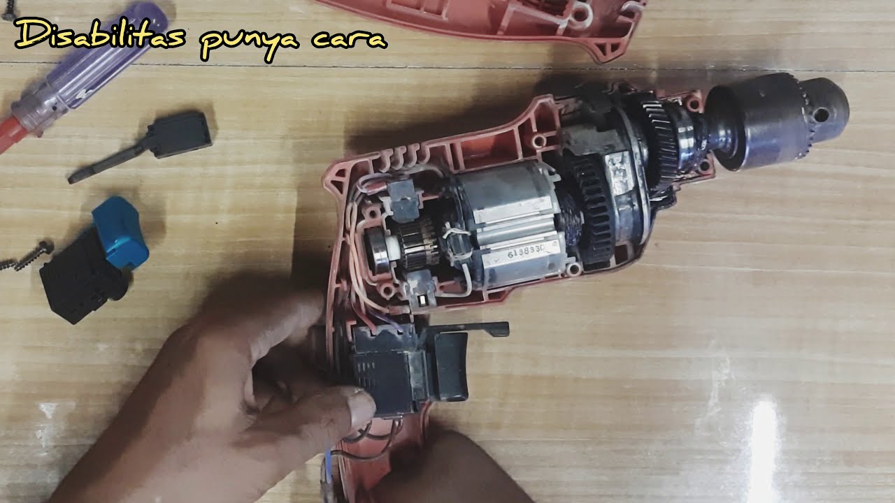cara mengganti switch/ saklar mesin bor maktec