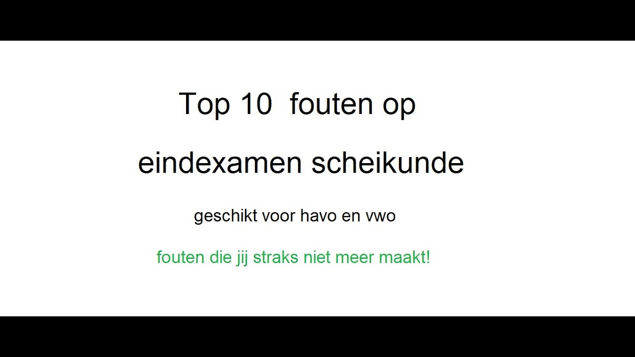 Top 10 meest gemaakte fouten op examen scheikunde havo en vwo