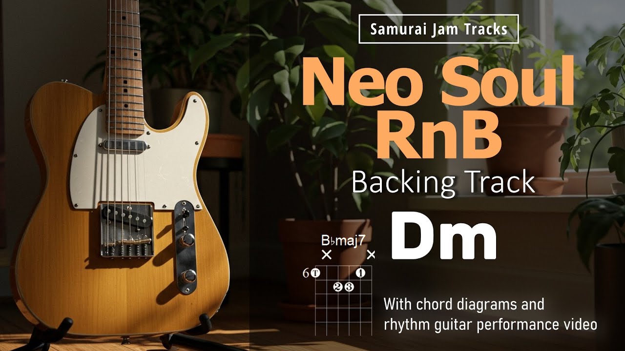 Mellow Neo-Soul Guitar Backing Track in Dm – Smooth Chill R&B Groove