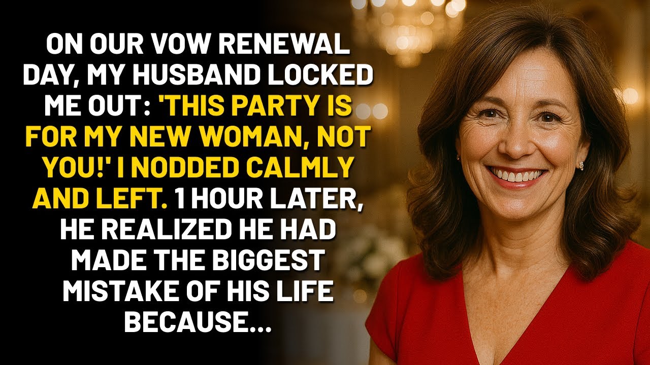 On Our Vow Renewal Day, My Husband Banned Me For His New Woman. I Left Silently. 1 Hour Later...