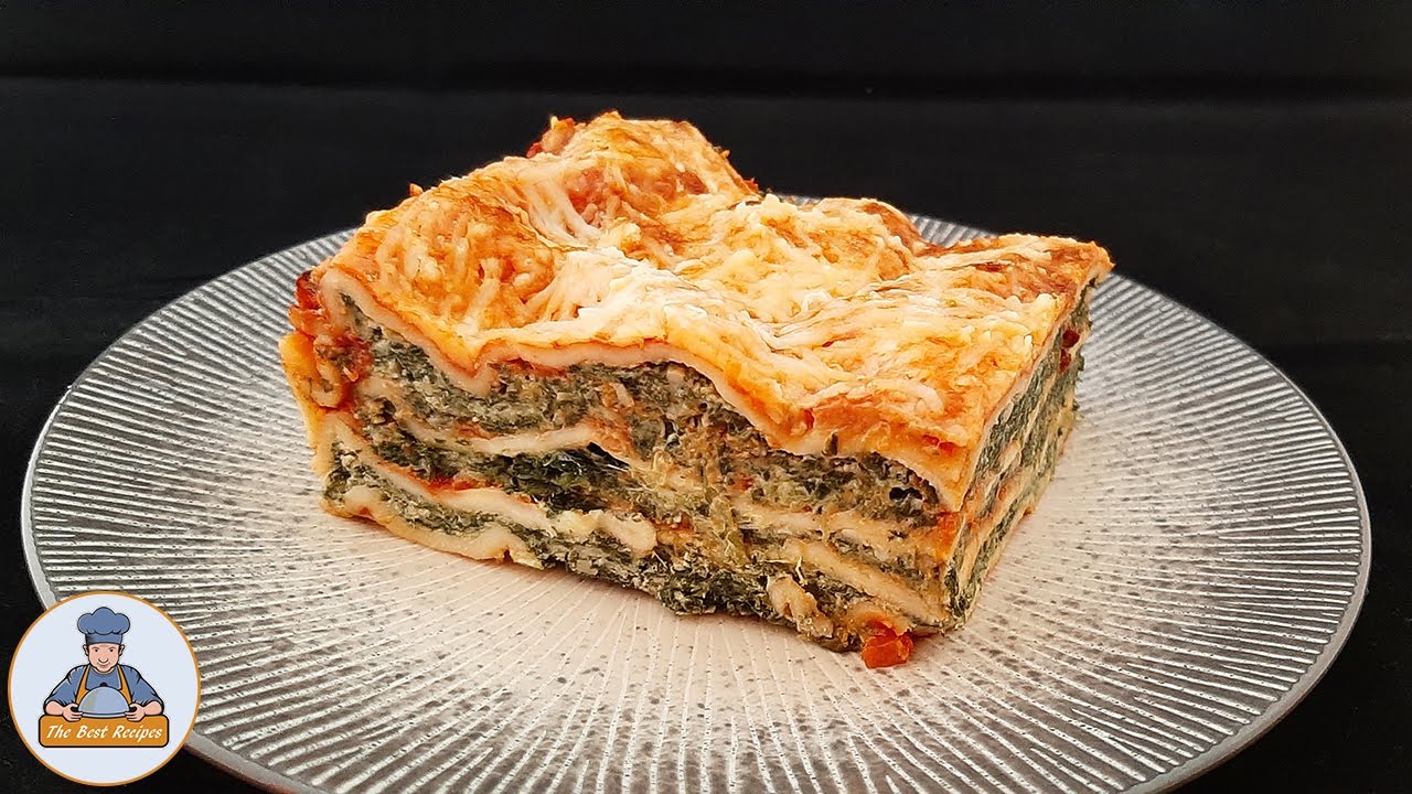 Lasagnes végétariennes aux épinards, ricotta et sauce tomate